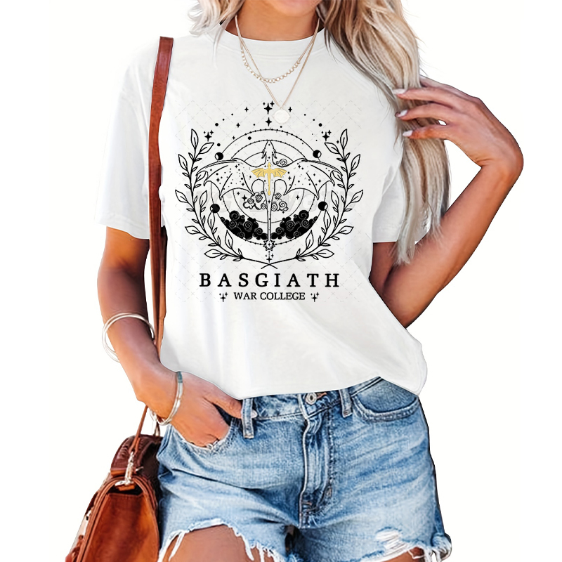 Vintage Fashion Books - Komik Vintage Ejderha Grafik T-shirt Kadın