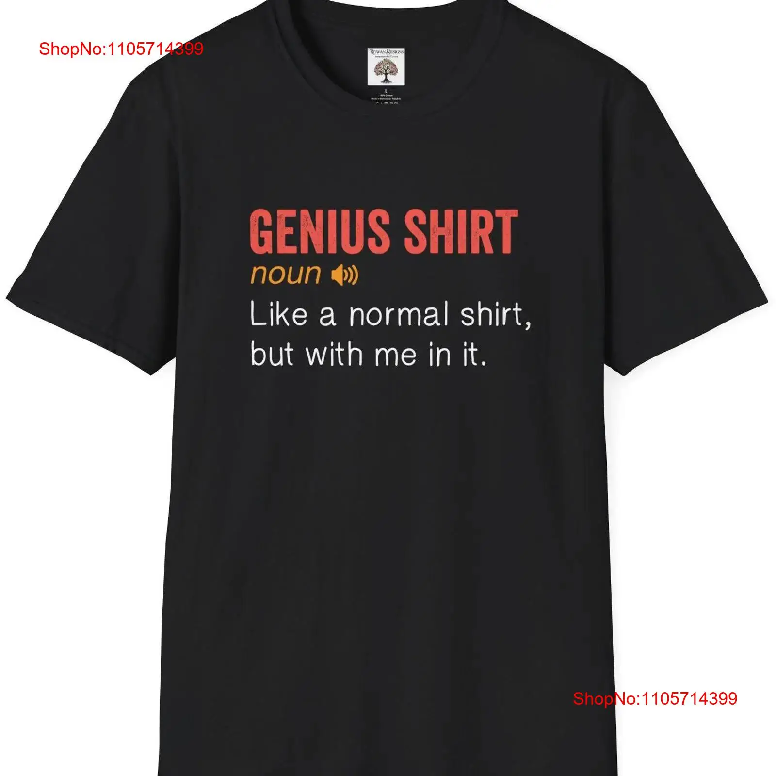 Vintage Fashion Definition - Genius Tişört Tanımlı Softstyle Komik Siyah
