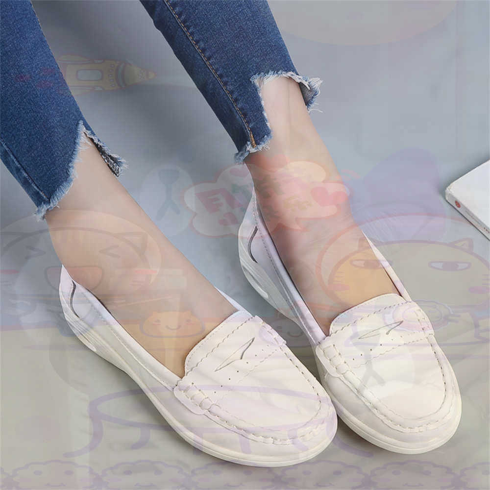 Vintage Fashion Brand Names - Yumuşak Slip-on Bayan Büyük Boy Ayakkabı