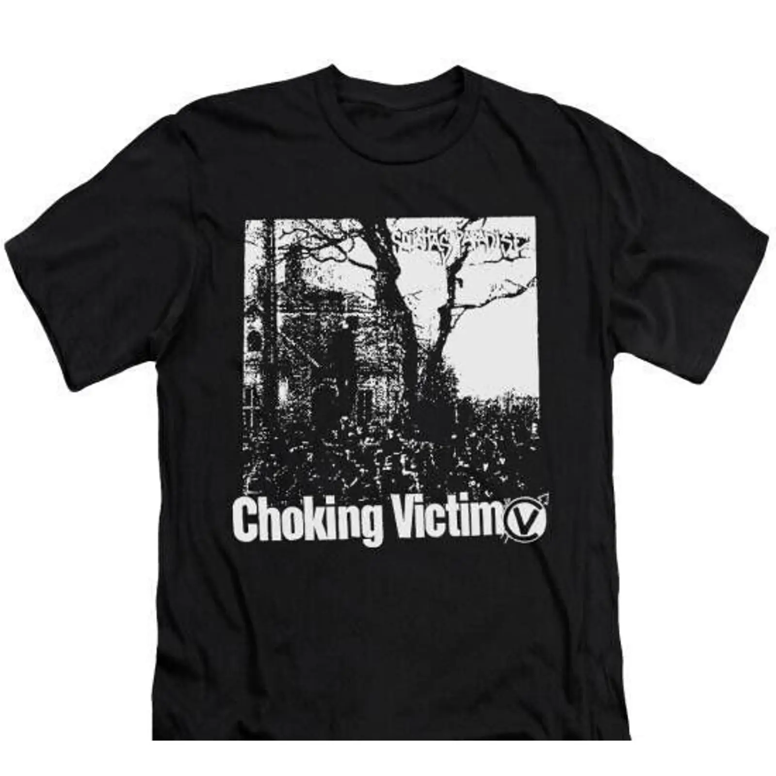 Vintage Fashion Victim Shirt - Choking Victim Squattas paradise unisex siyah