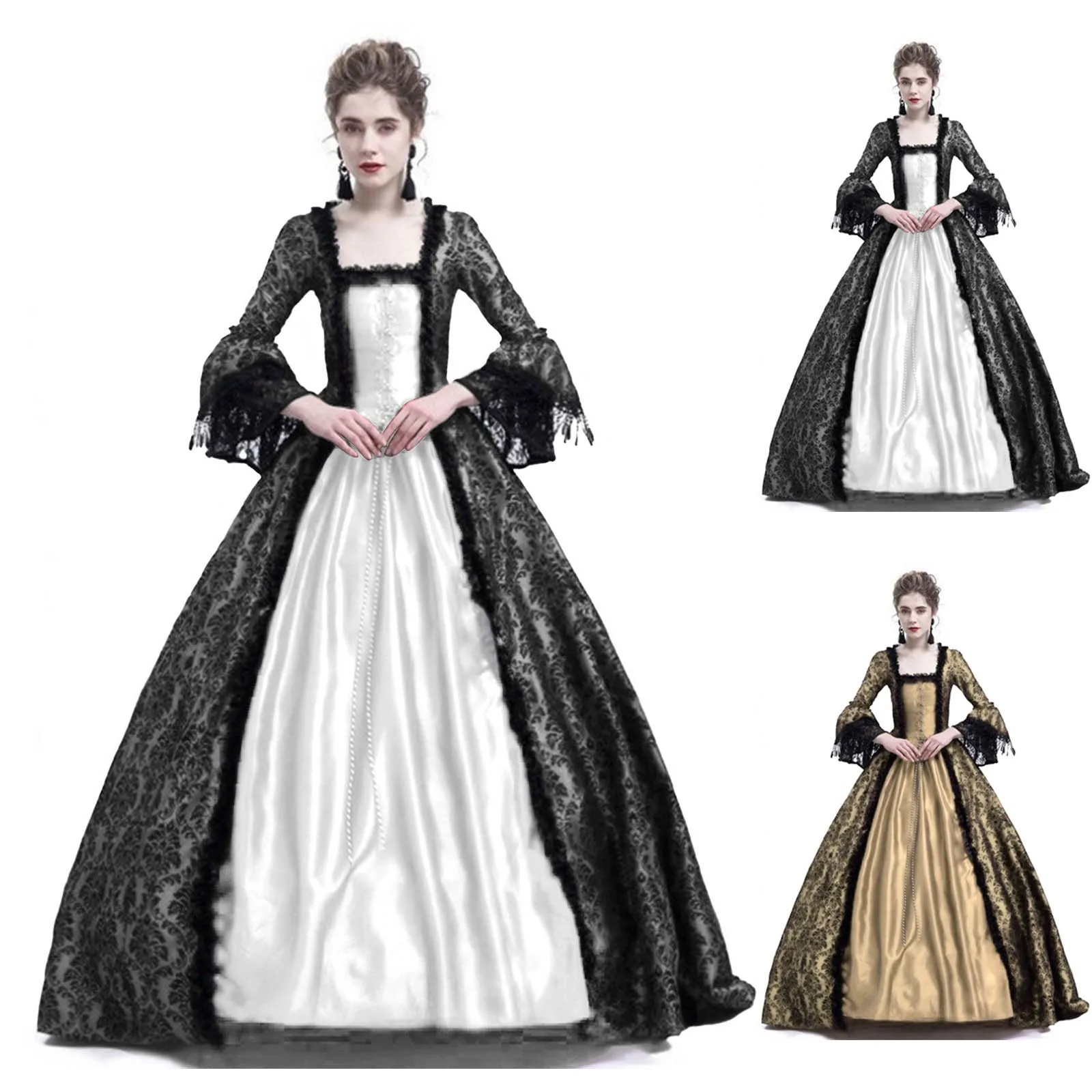 Vintage Fashion Dresses - Cadılar Bayramı Cosplay Kostümü Kadınlar Dantel